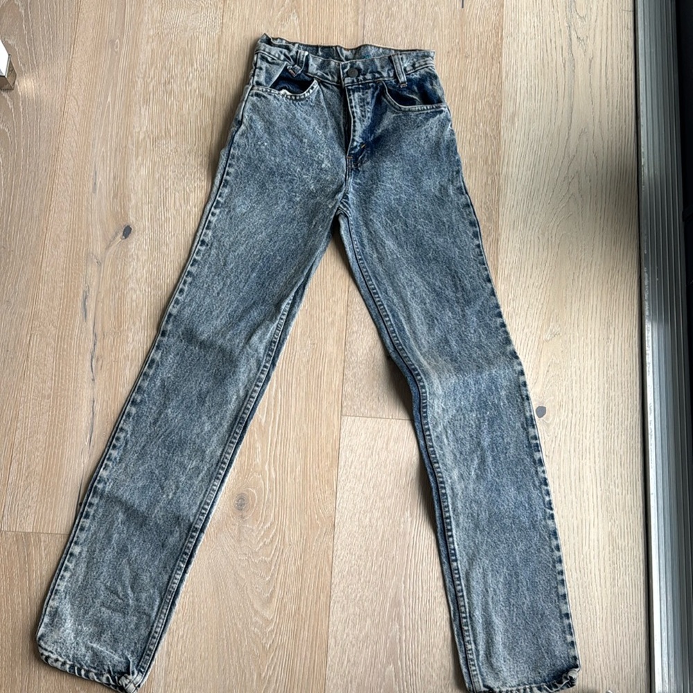 Vintage 70s Levis Student Fit Jeans Size 25x32 Acid Wash